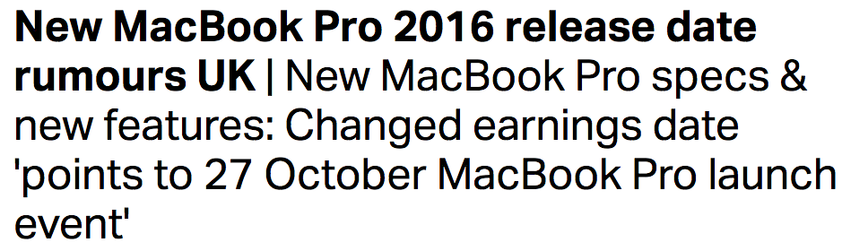 俺は買う！新型 MacBook Pro 2016の発売日・スペック・CPUにKaby Lake！？