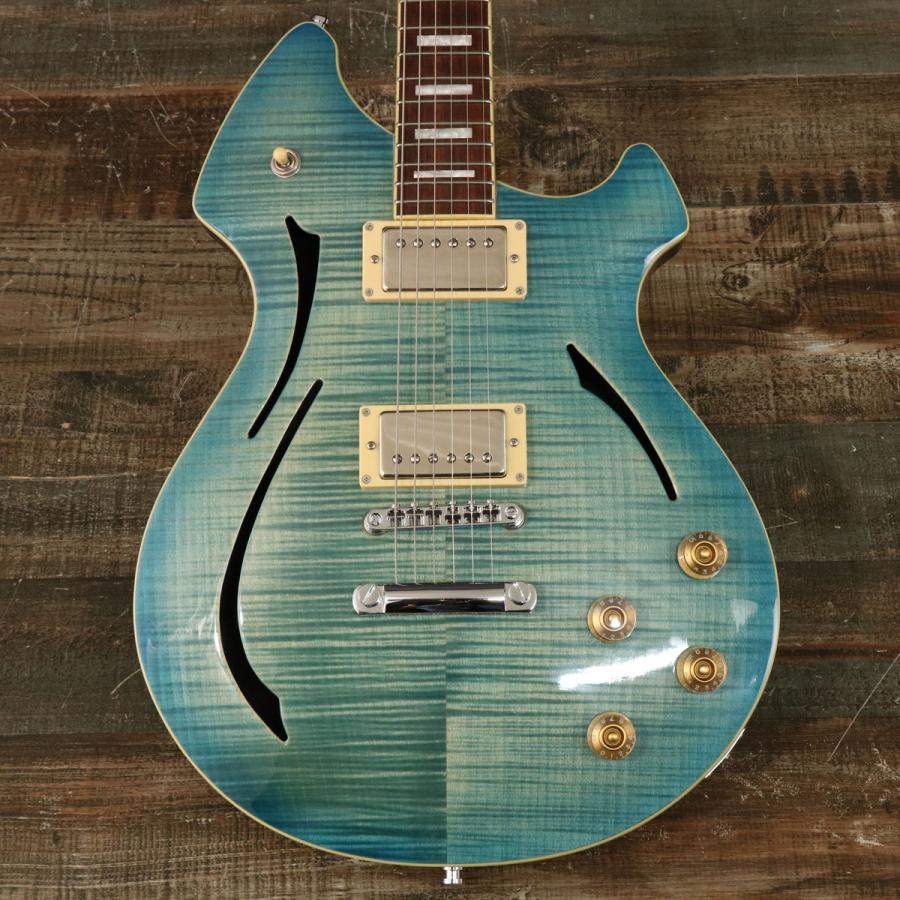 Mensinger Custom Guitars / Arcadia J 'Jeans Blue Burst' Hollowbody